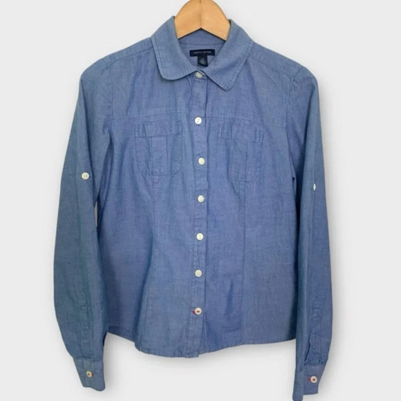Tommy  Hilfiger Chambray Button Down Shirt - Picture 1 of 7